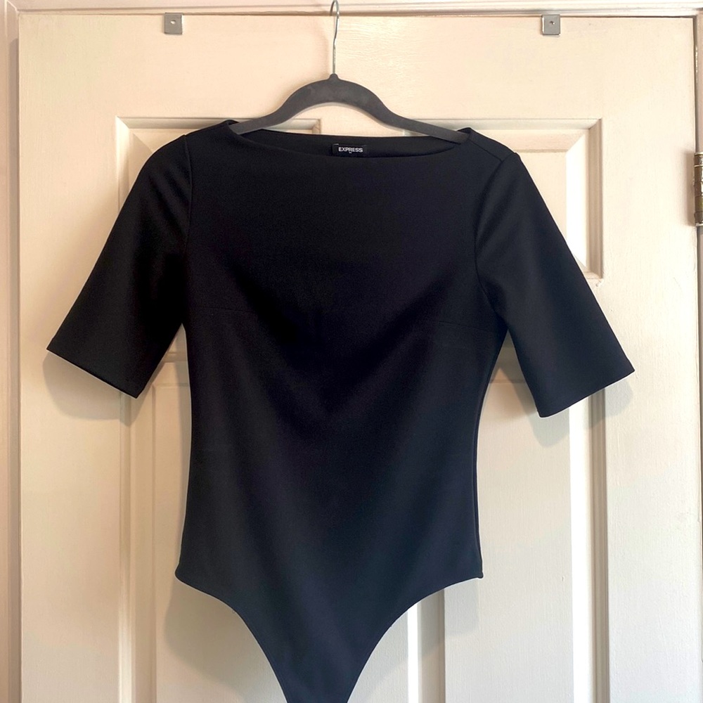 Express black three quarter sleeve bodysuit. Size XS.